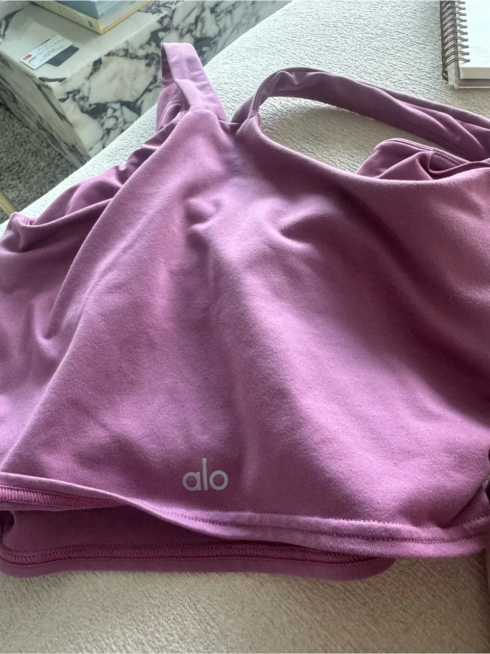 ALO Airbrush Real Bra Tank - Soft Mulberry